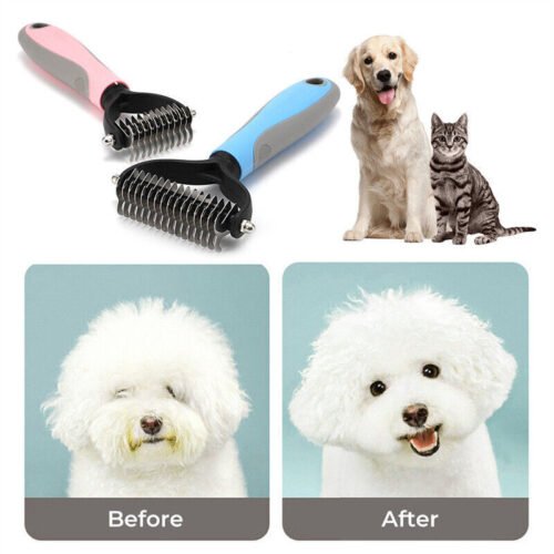 Pettival Pro Dematting Rake for Goldendoodles & Long-Haired Dogs – Mat Prevention Tool