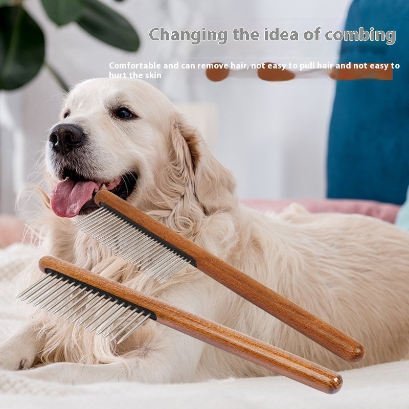 Pettival Wooden Detail Comb for Doodles & Curly Coats – Gentle Daily Grooming Brush - Image 8