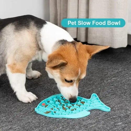 Pettival Fish-Shaped Silicone Lick Mat for Dogs – Calming Slow Feeder & Enrichment Toy