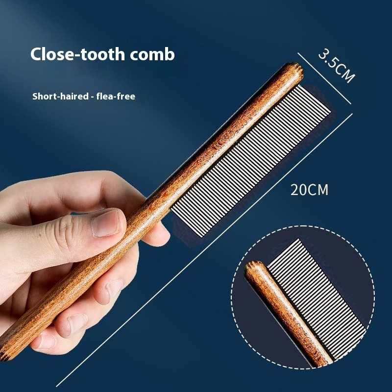 Pettival Wooden Detail Comb for Doodles & Curly Coats – Gentle Daily Grooming Brush - Image 2