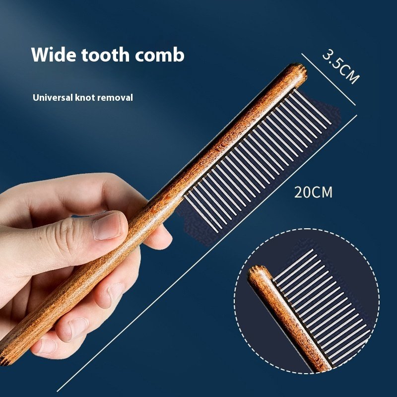 Pettival Wooden Detail Comb for Doodles & Curly Coats – Gentle Daily Grooming Brush - Image 5